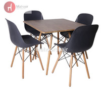 میز و صندلی ناهارخوری چهار نفره؛ مدل مایا فایبرگلاس پایه ایفلی