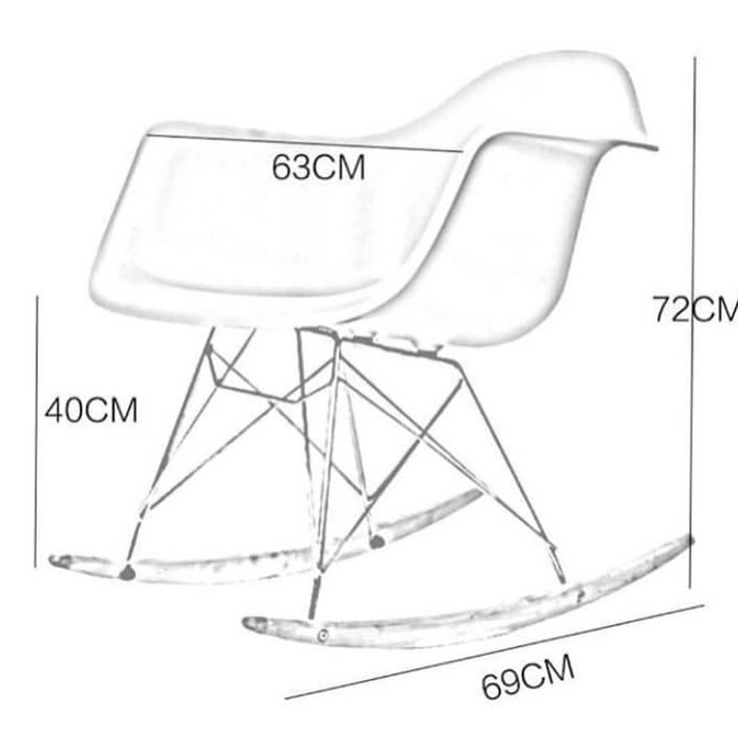 صندلی مدل ایزی راک فایبرگلاس پایه کروم