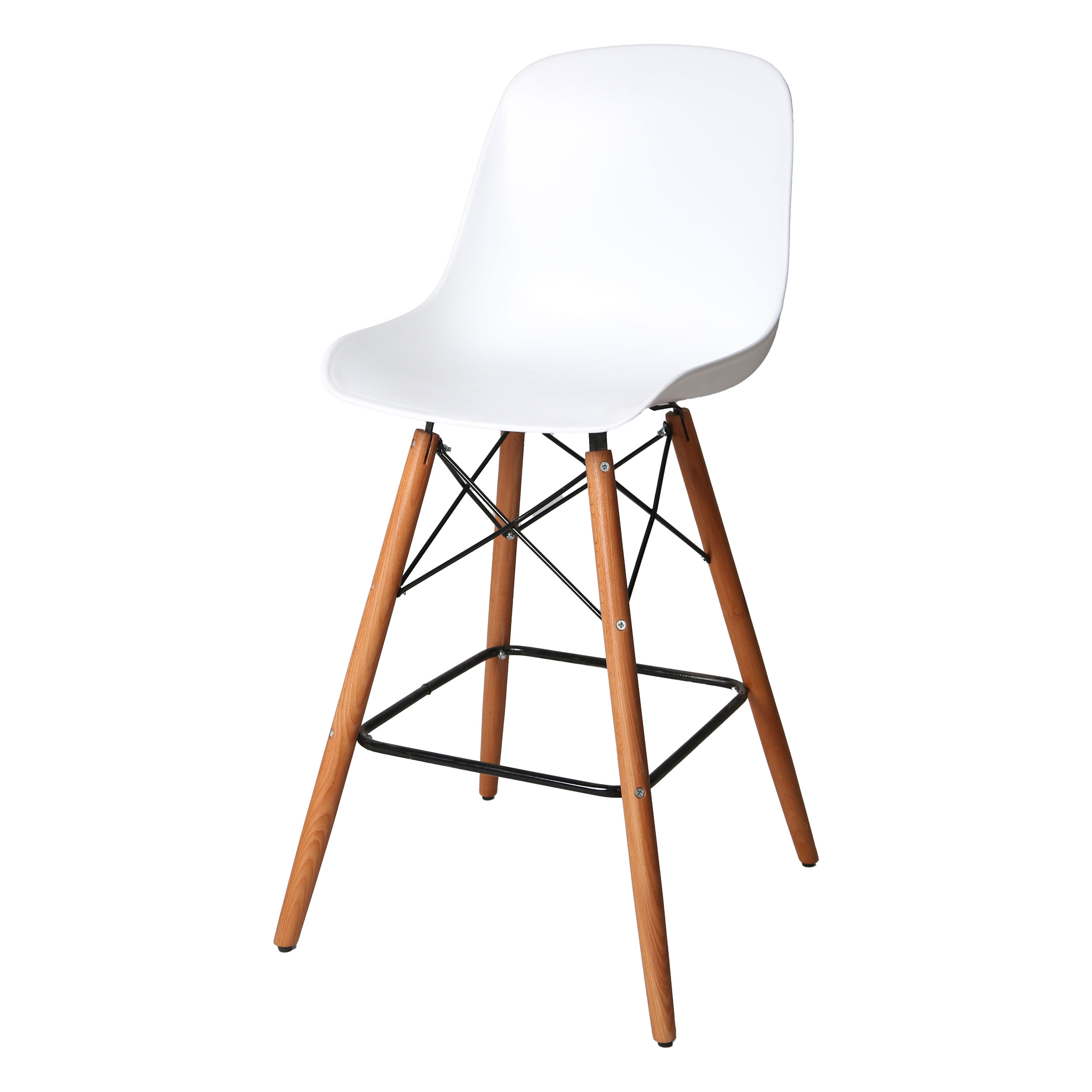 صندلی اپن مدل مایا فایبرگلاس پایه چوبی