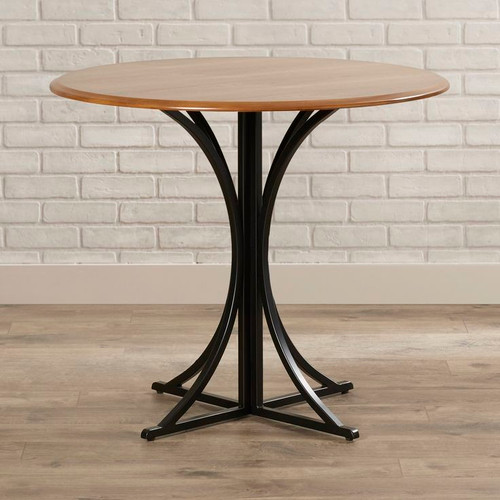 میز ناهارخوری مدل گلدانی پایه فلزی سایز ۸۵ سانتی‌متر گرد - ایرانی