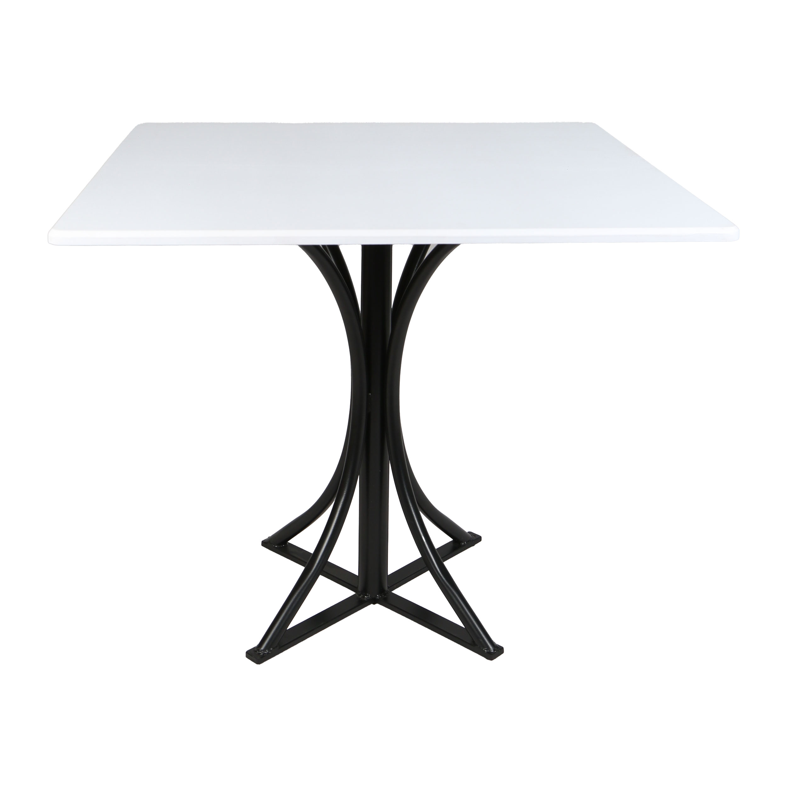 میز ناهارخوری مدل گلدانی پایه فلزی سایز ۸۵ سانتی‌متر مربع - ایرانی