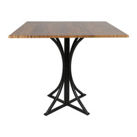 میز ناهارخوری مدل گلدانی پایه فلزی سایز ۸۵ سانتی‌متر مربع - ایرانی