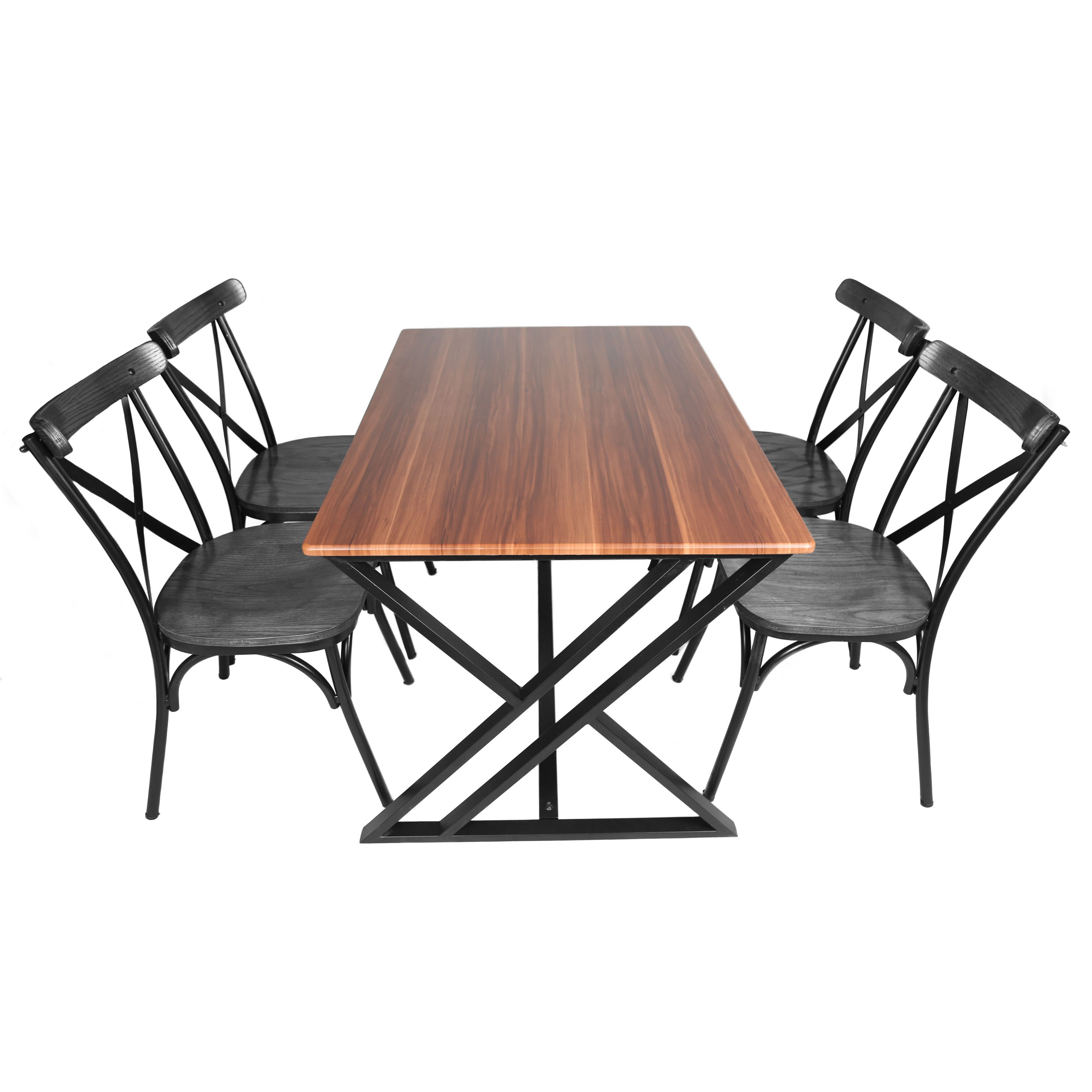 میز و صندلی ناهارخوری چهار نفره مدل تونت لهستانی پایه فلزی XWA