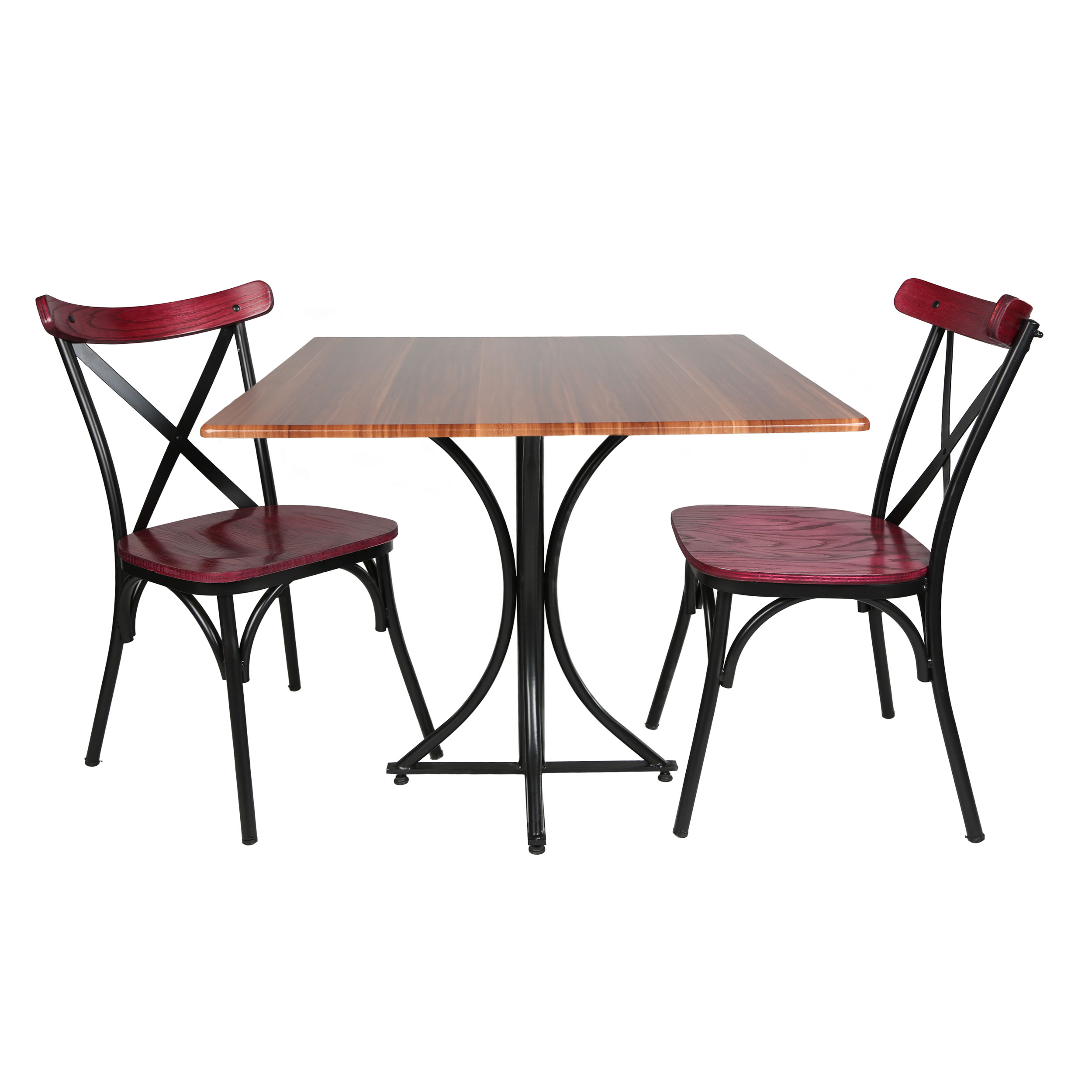 میز و صندلی ناهارخوری دو نفره مدل تونت لهستانی پایه فلزی MWA