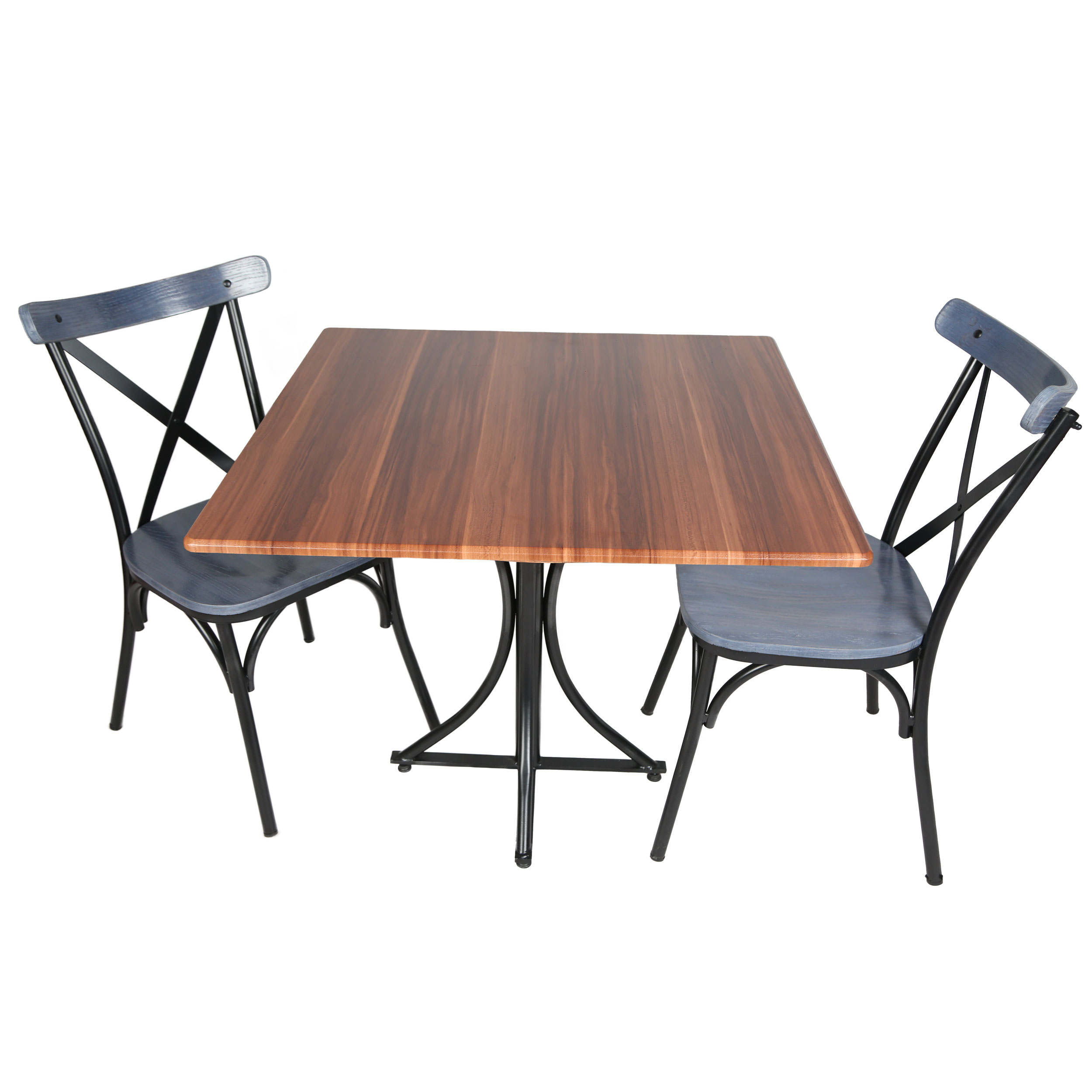 میز و صندلی ناهارخوری دو نفره مدل تونت لهستانی پایه فلزی MWA