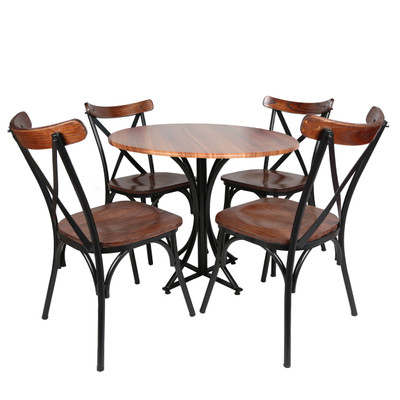 میز و صندلی ناهارخوری چهار نفره مدل تونت لهستانی پایه فلزی GWA