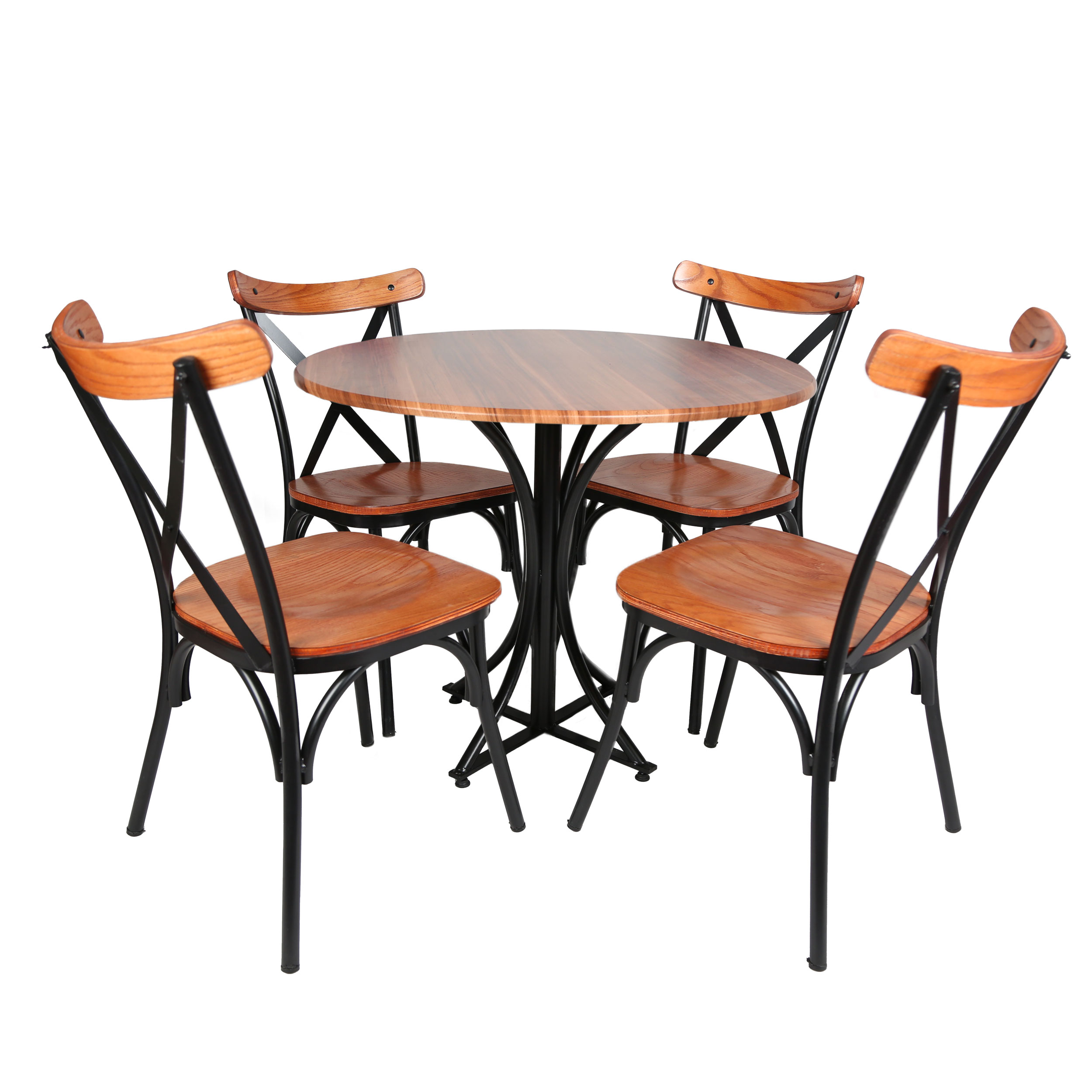 میز و صندلی ناهارخوری چهار نفره مدل تونت لهستانی پایه فلزی GWA