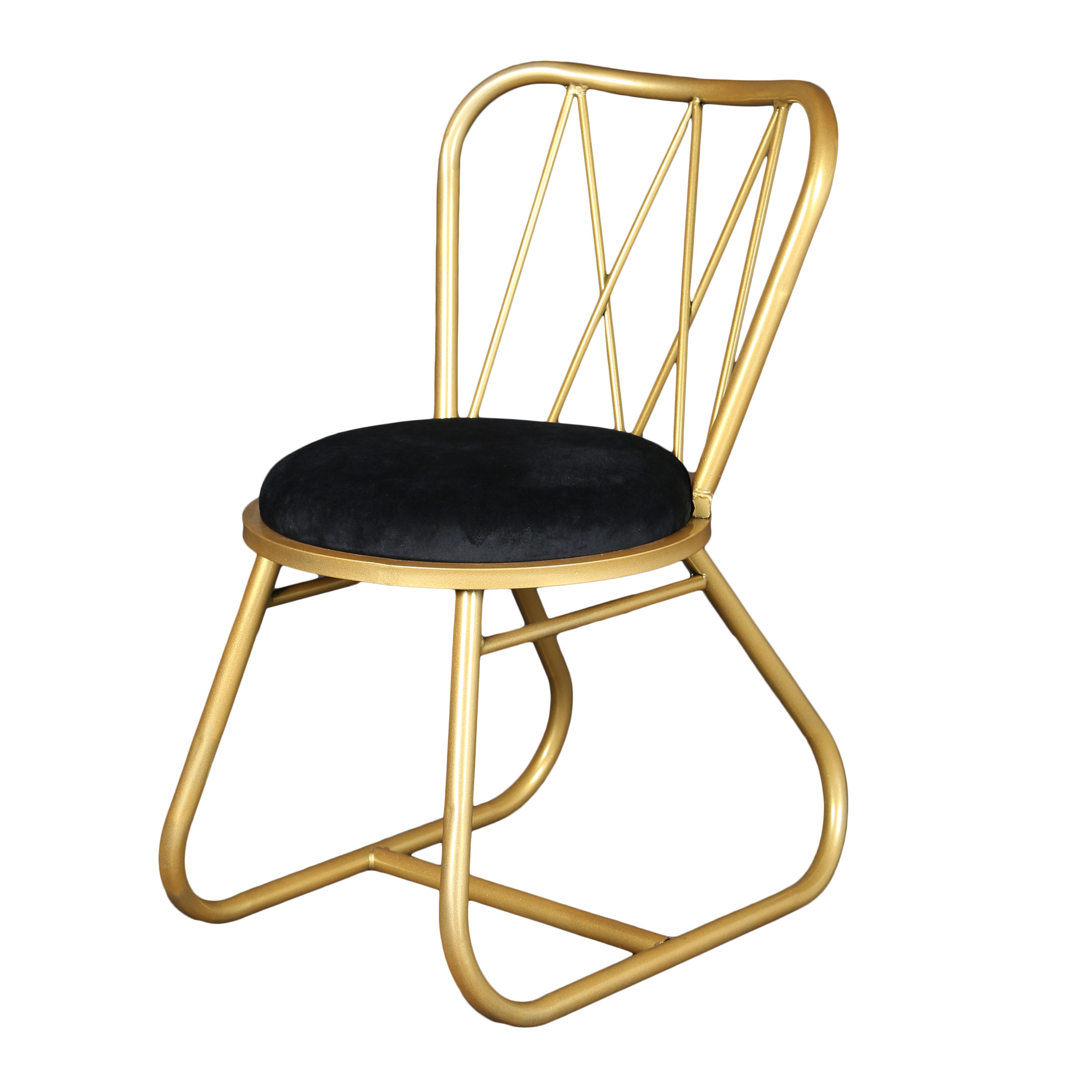صندلی مدل ماهلین راحتی فلزی طلایی