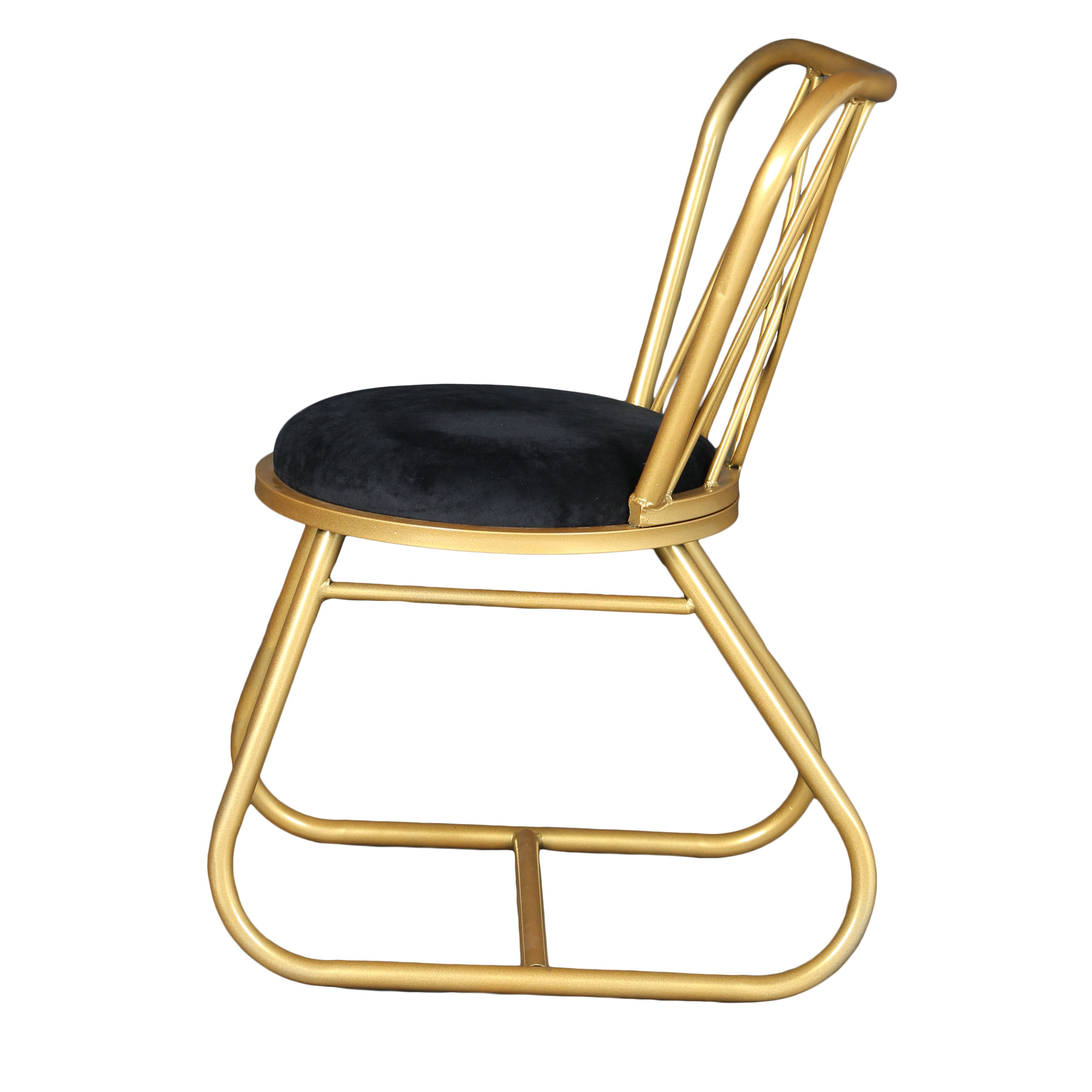 صندلی مدل ماهلین راحتی فلزی طلایی
